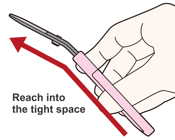 Reach into the tight space